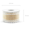 Ruban en toile de jute et dentelle largeur 5cm