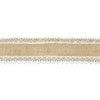 Ruban en toile de jute et dentelle largeur 5cm
