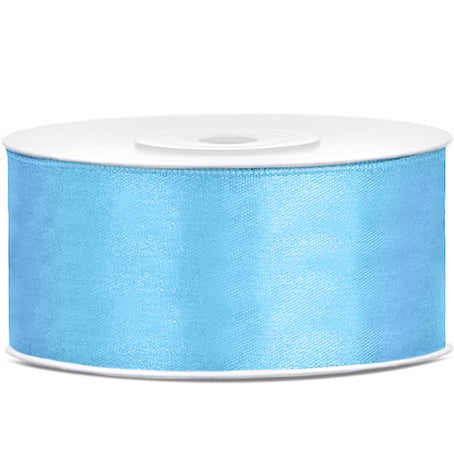 Ruban satin bleu ciel largeur 2,5 cm