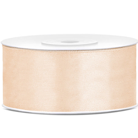 Ruban satin beige largeur 2,5 cm longueur 25 m