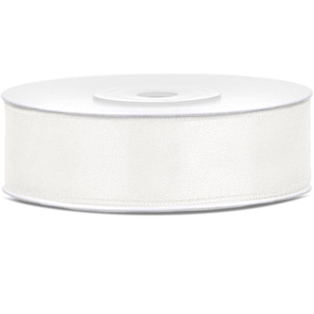 Ruban satin crème largeur 1,2 cm longueur 25 m