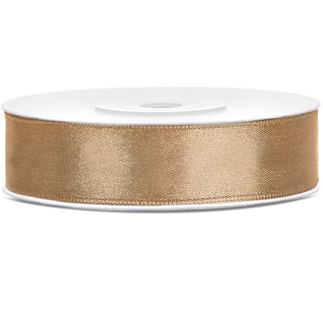 Ruban satin or clair largeur 1,2 cm longueur 25 m