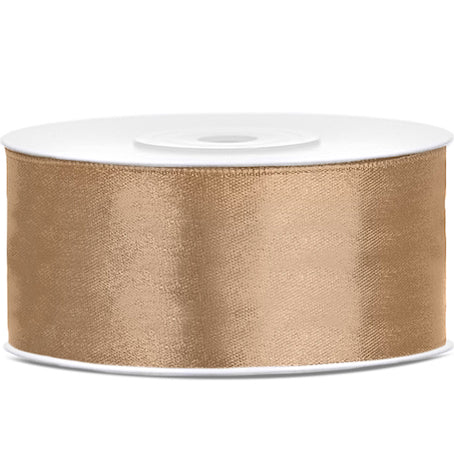 Ruban satin or clair 2,5 cm x 25 m PartyDeco