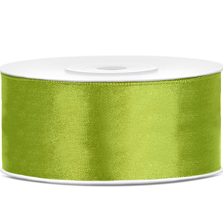 Ruban satin vert pomme largeur 2,5 cm