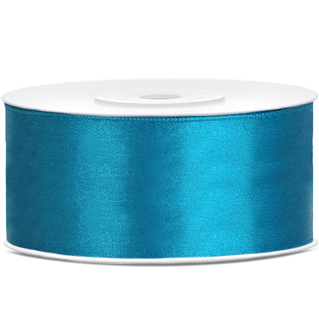 Ruban satin turquoise largeur 2,5 cm longueur 25 m