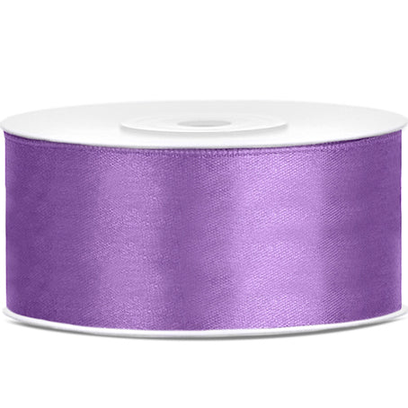 Ruban satin violet lavande largeur 2,5 cm longueur 25 m