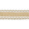 Ruban en toile de jute et dentelle largeur 4cm