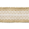 Ruban en toile de jute et dentelle largeur 5cm