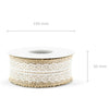 Ruban en toile de jute et dentelle largeur 4cm