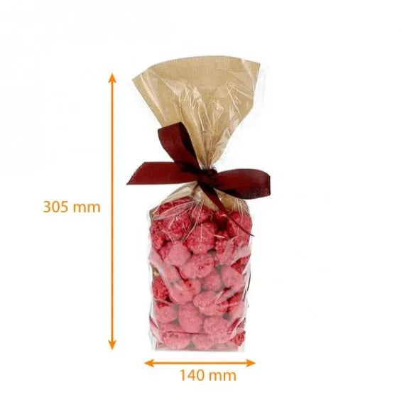 Sachets à confiserie en toile de jute naturel x10