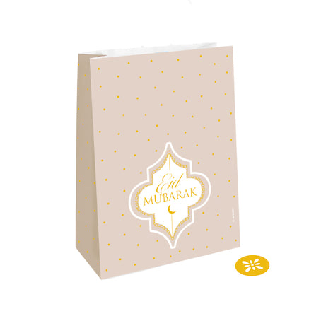 Sacs en papier Latte Eid Mubarak x4