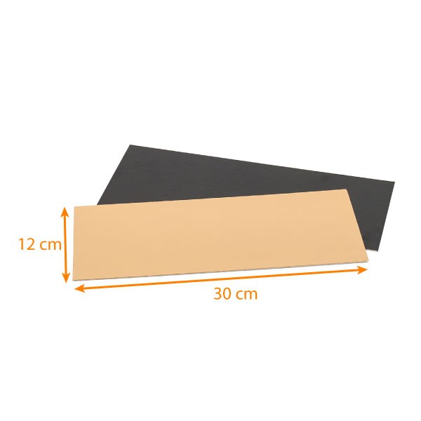 Semelle à bûche or/noir largeur 12 cm