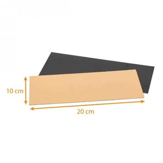 Semelle à bûche or/noir largeur 10 cm lot de 5