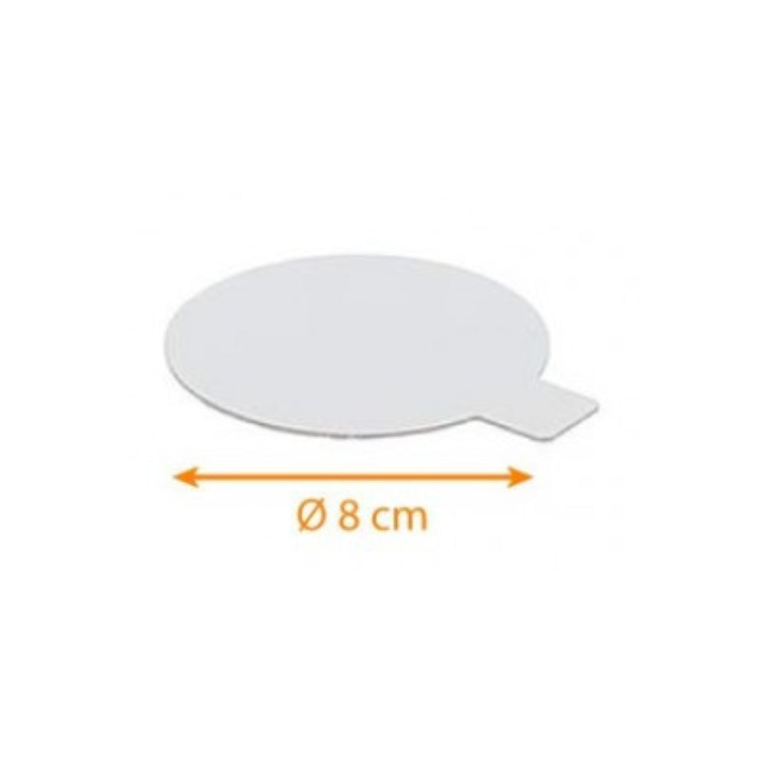 Languette semelle carton ronde blanche x10