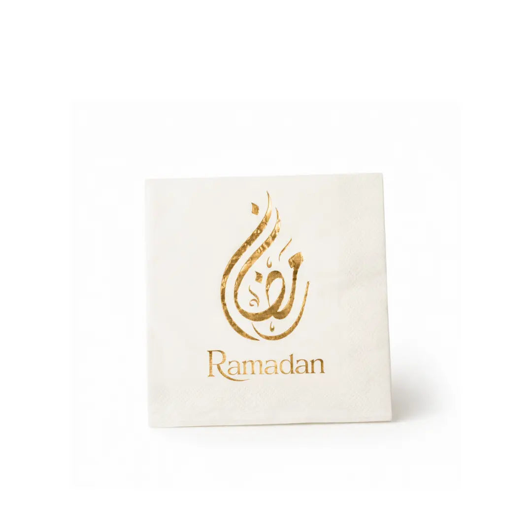 Serviettes or Ramadan Mubarak lot de 16