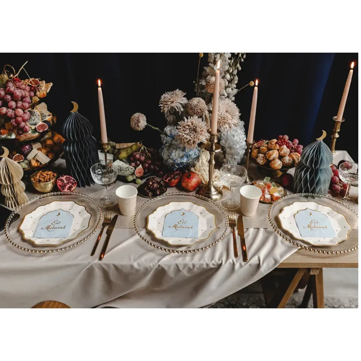 Serviettes en papier Eid Mubarak x12 PartyDeco