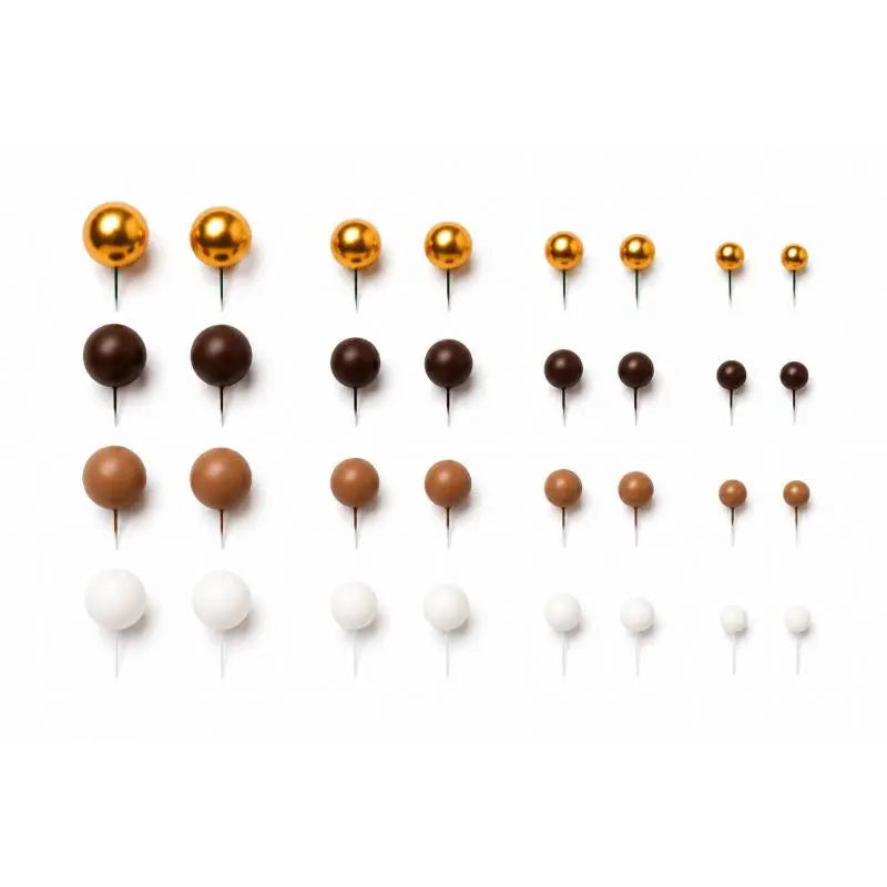 Boules décoratives gâteau mix chocolat 2 à 4 cm x32 Azucren