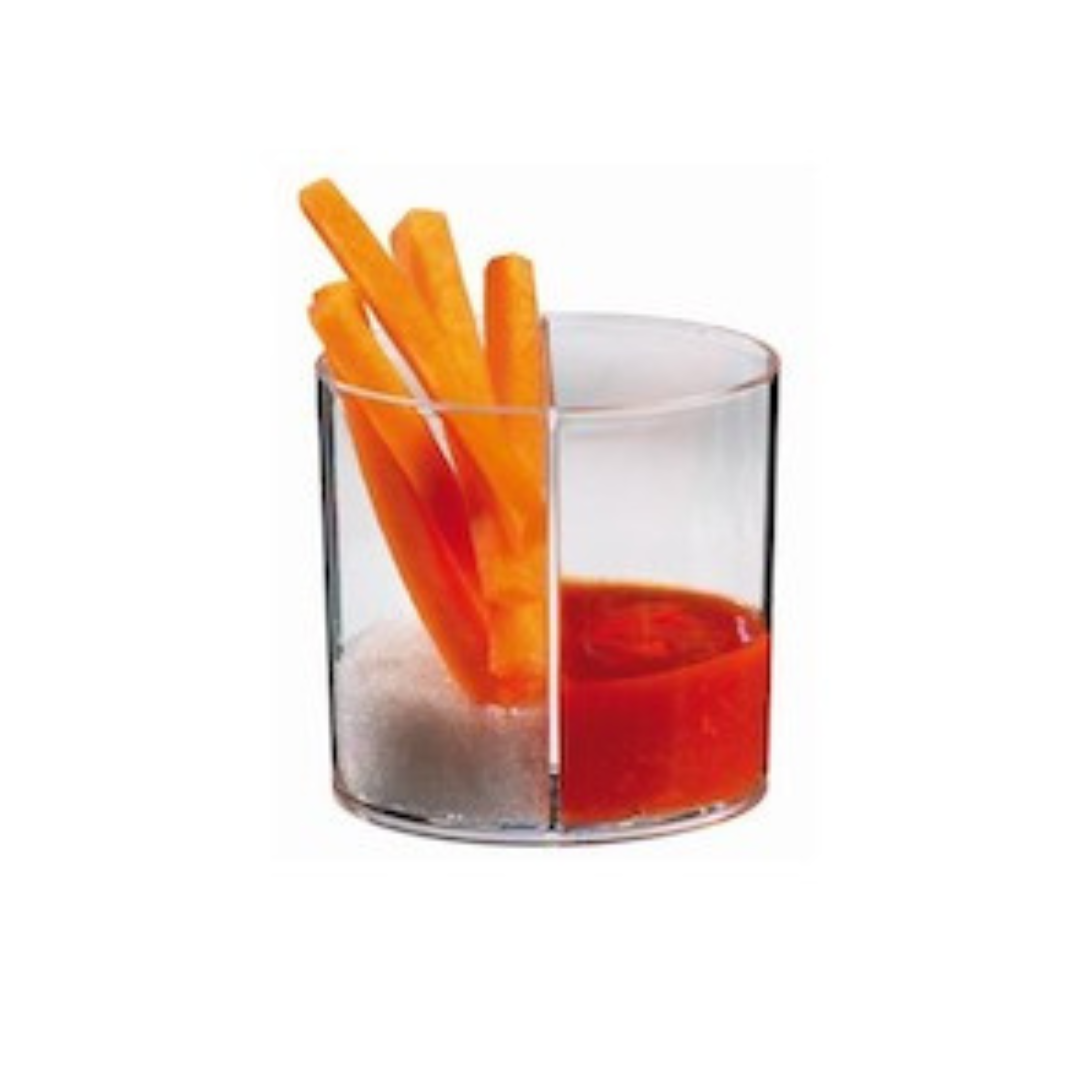 Verrine Ellipse 2 compartiments 125 ml x6
