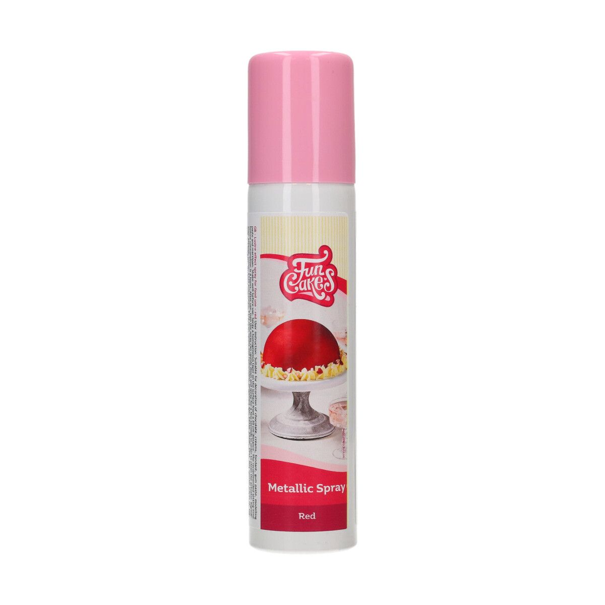 Spray métallique rouge 100 ml FunCakes