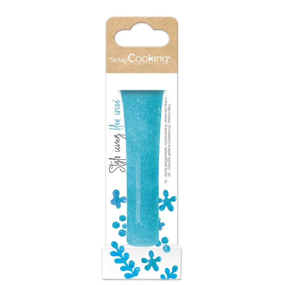 Stylo glaçage irisé bleu ScrapCooking