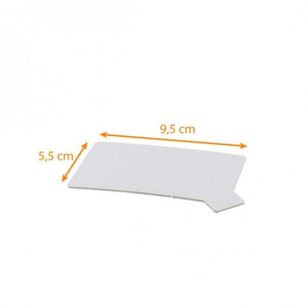 Languette semelle carton rectangle blanche x10