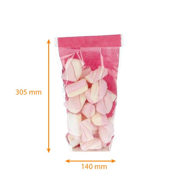 Sachets à confiserie toile de jute rose x10