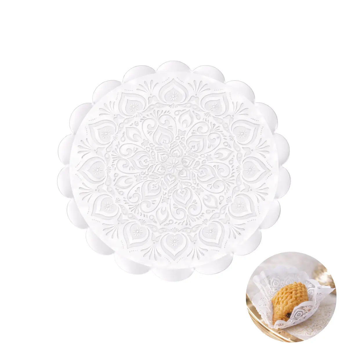 Napperons blancs spécial miel 12 cm x50
