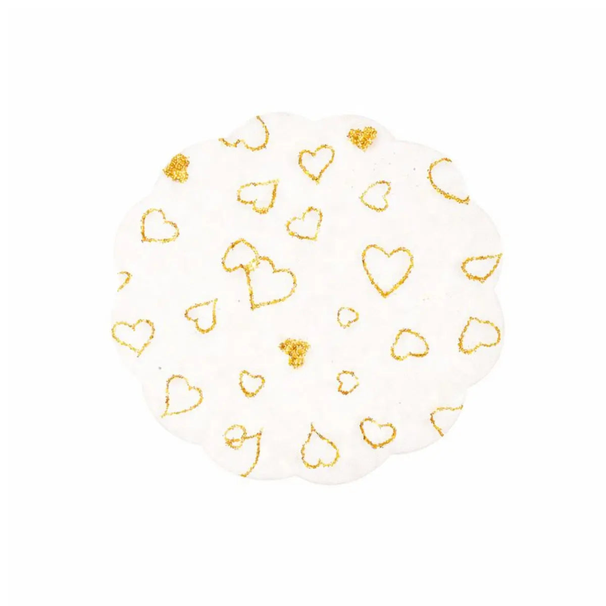 Tulles Cœurs en fête dorés lot de 50