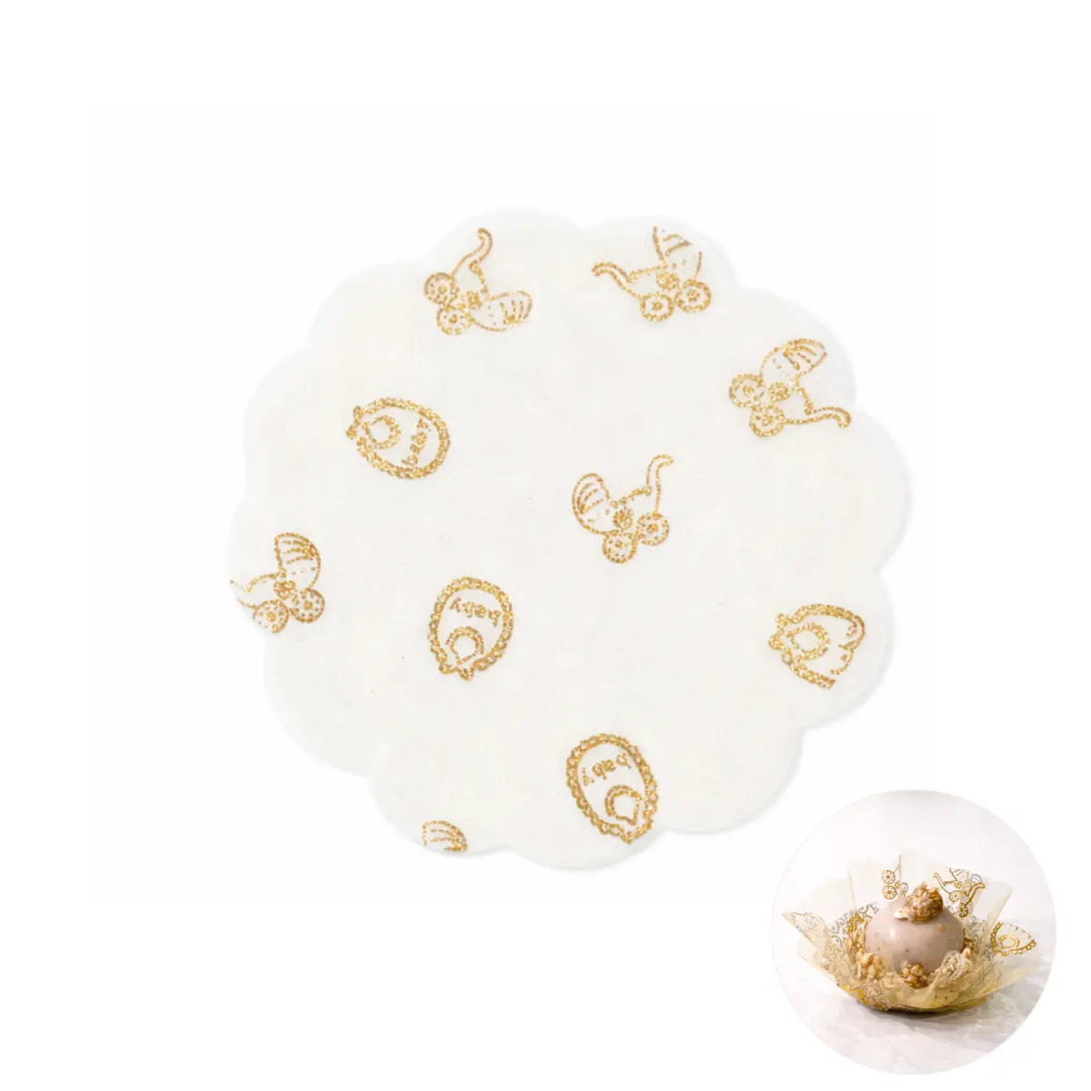 Tulles Bébé or 12 cm lot de 50