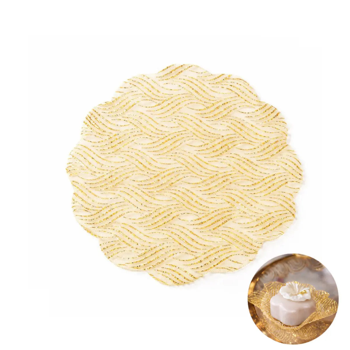 Tulles dorés 12 cm lot de 50