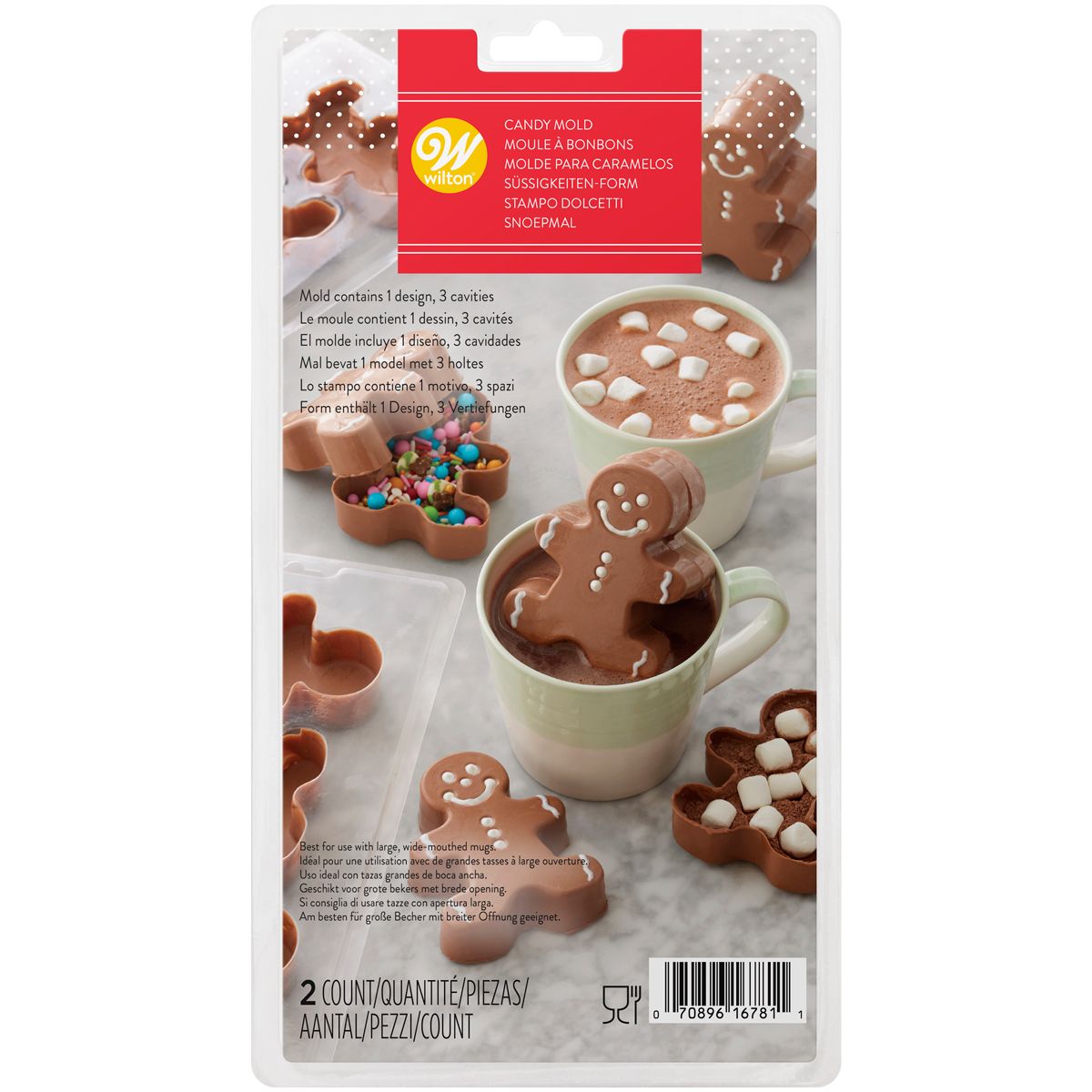 Moule à chocolat pain d'épices 6 cavités Wilton