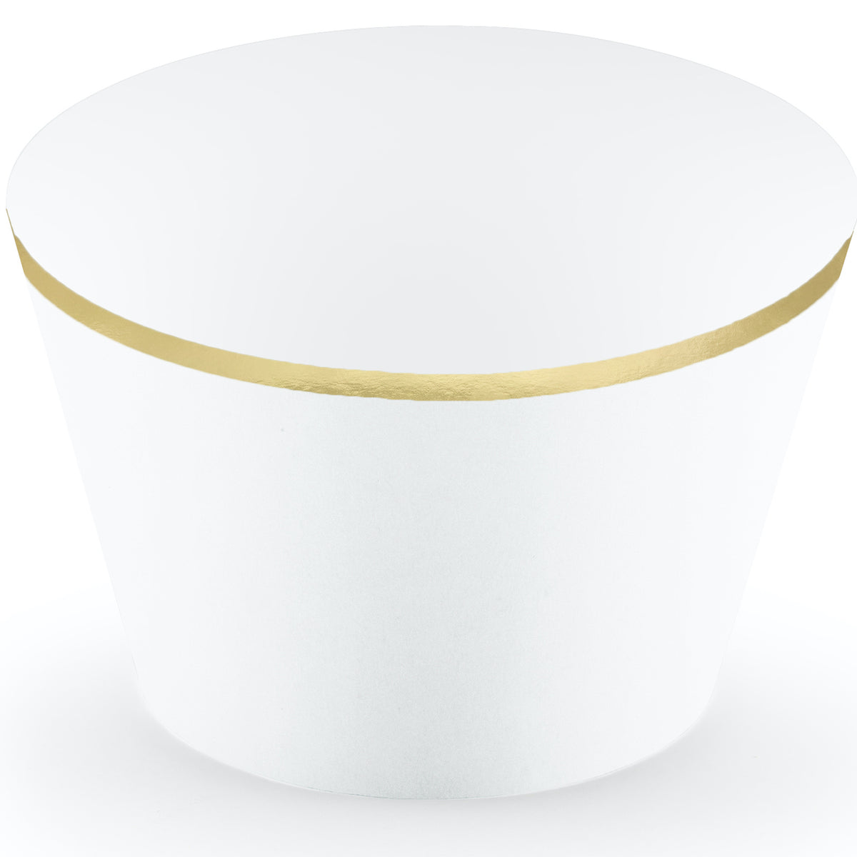 Wraps contour à cupcake blanc et or x6